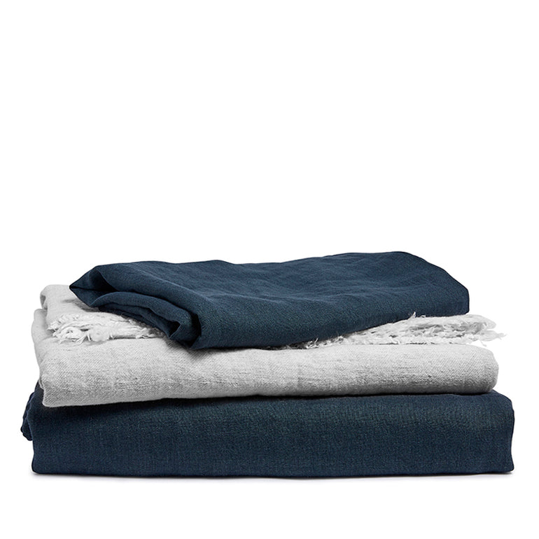 Indigo bed linen 100% European linen bedding | By Mölle