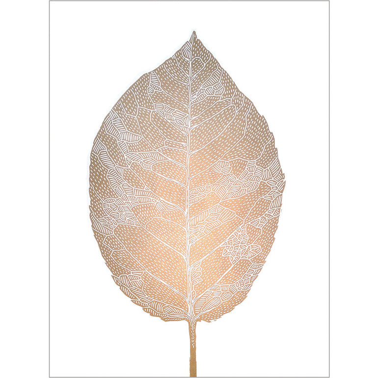 Birch leaf lino gold white