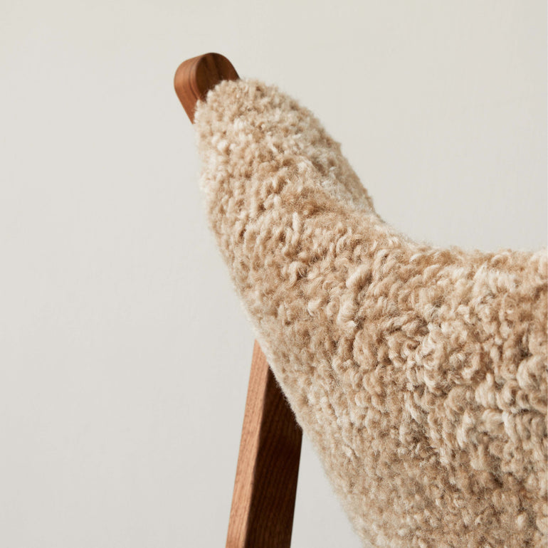 Menu knitting lounge chair walnut sahara