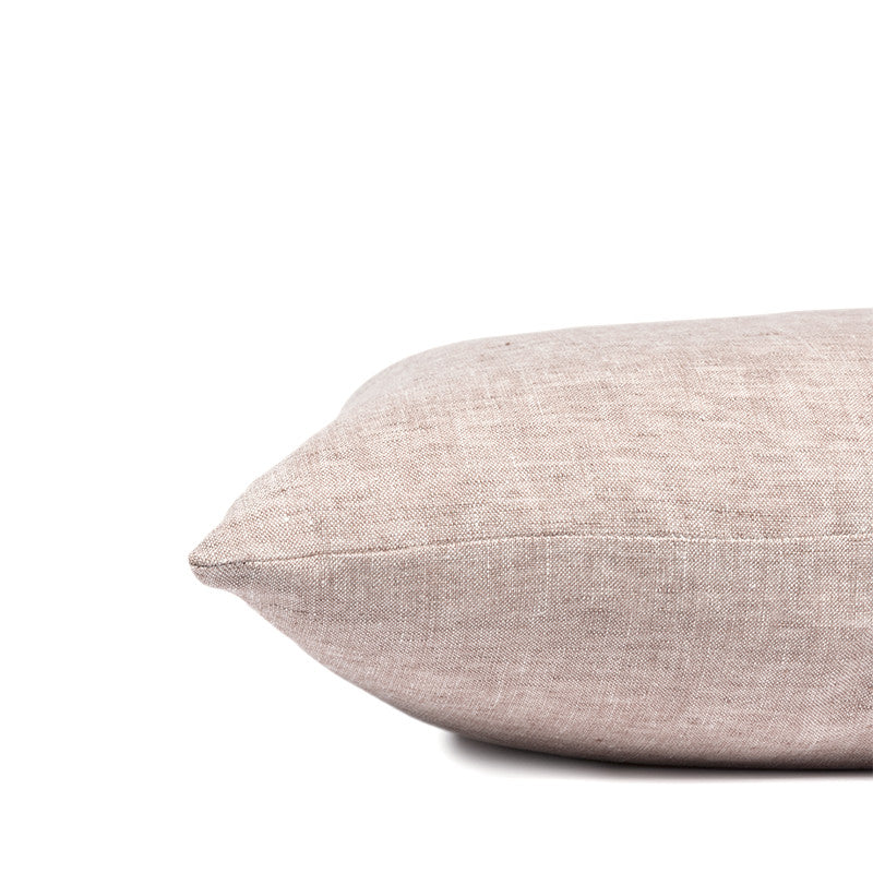 Pink linen cushion