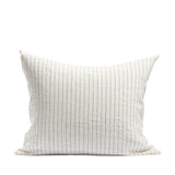 Linen pillow case cocoa stripe