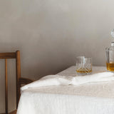Linen tablecloth pure white