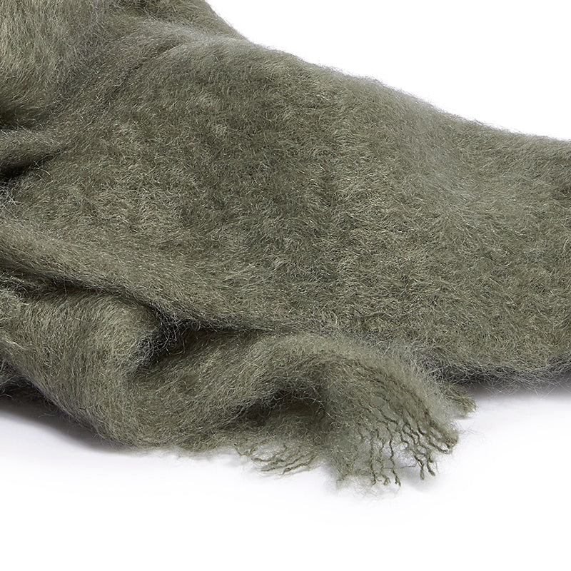 Mohair sjaal olive