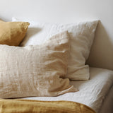 Linen pillow case wheat