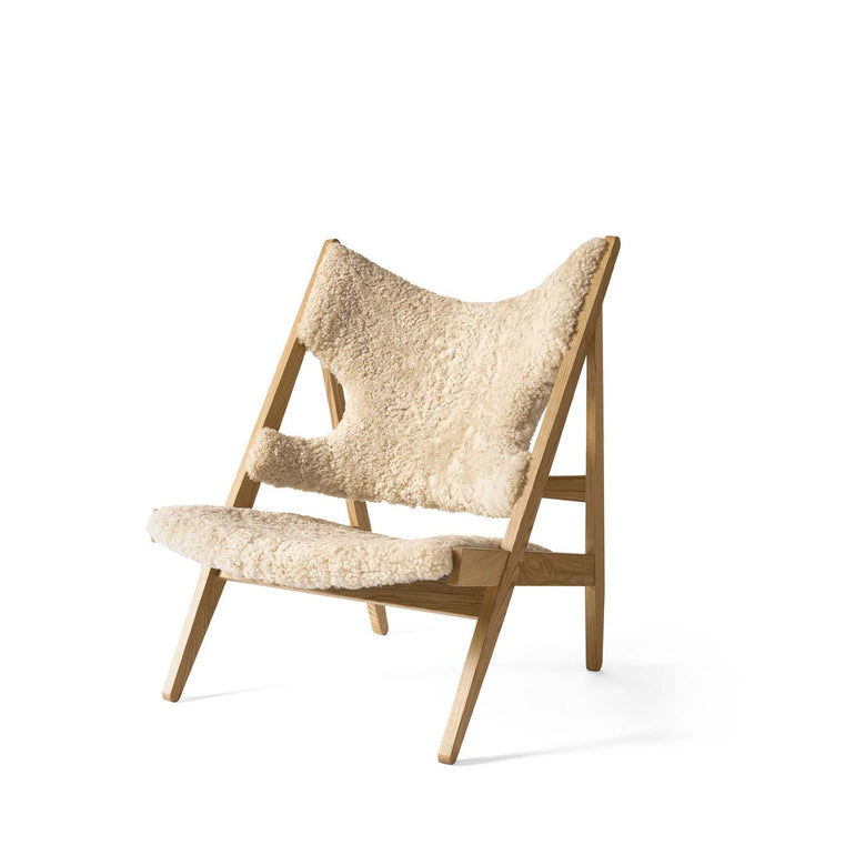 Menu knitting lounge chair natural oak