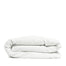 By Mölle's Pure White linen duvet cover, crafted from 100% pre-washed European flax linen, offers a crisp and fresh aesthetic. This breathable and hypoallergenic fabric provides comfort year-round and is available with either wooden buttons or a full-width tuck-in flap closure. Handmade in the Netherlands with respect for the earth.