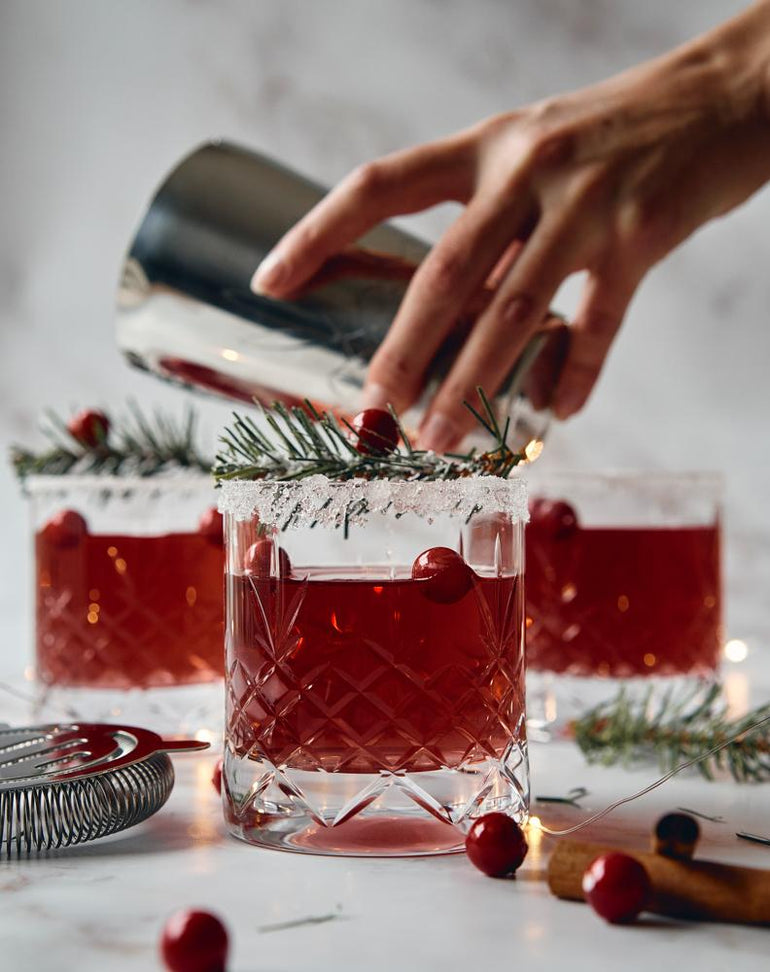 Crystal cocktail glasses